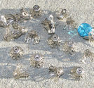Pärlhatt klockformade 10mm antiksilver