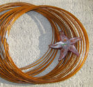 Halsband memory guldbruna 3st