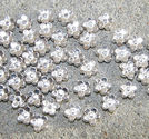 Mellandelar blomma 5mm ljus silver