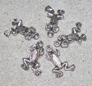 Berlocker grodor antiksilver