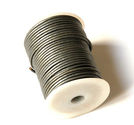 Läderrem 2mm gråmetallic 2meter