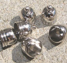 Avslut hylsor runda mörk silver 8mm