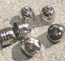 Avslut hylsor runda mörk silver 6.5mm