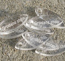 Plexiglas tag cateye 9x20mm DIN EGEN TEXT 100st