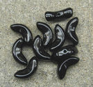 Glasvingar 14mm svarta 10-pack