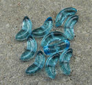Glasvingar 14mm turkos 10-pack