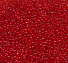 Seedbeads röda transparenta 12/0