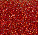 Seedbeads röda silverline 12/0