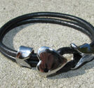 Läderarmband tulpan