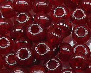 Tjeckiska glaspärlor - Seedbeads - Seedbeads pony 7mm transp röda
