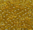 Seedbeads pony 6mm transp guld