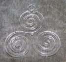 Plexiglas hänge trippelspiral
