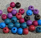 Träpärlor runda 8mm mix 50st