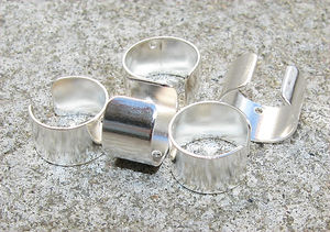 Earcuffs & ringar - Earcuffs blanka 10mm 5st