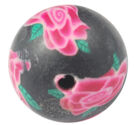 Fimopärla 12mm rosa rosor 5st