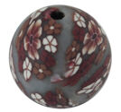 Fimopärla 12mm bruna blommor 5st