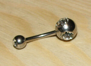 Piercingar - Navelsmycke med kristaller