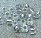 Seedbeads pony 8mm crystal silverline 100st