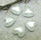 Lampwork hjärtan AB-lyster vita 20mm - bild 2