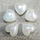 Lampwork hjärtan AB-lyster vita 20mm - bild 1