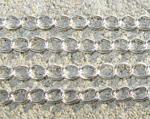 Kedjor - Kedja ljus silverfärgad 3.4mm