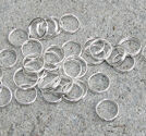 Splitringar dubbla 8mm ljus silver