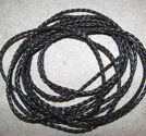 Rem flätad svart 3mm 10m