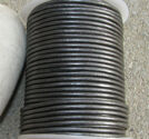 Läderrem 2mm svartmetallic 2meter