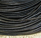 Läderrem 2mm svart 2meter