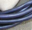 Läderrem 8mm blåmetallic 1m