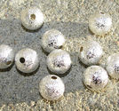 Stardust metallpärlor 8mm ljus silver 10st