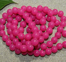 Glaspärlor jadeimitation 10mm rosa 25st