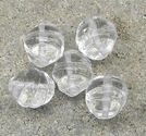 Bumlingar randiga 11x12mm crystal 25st