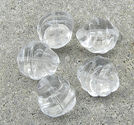 Bumlingar randiga 14x15mm crystal 25st