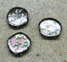 Coins 20mm exklusiv dichroiska blommor 3st