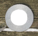Organzaband 10mm silver 25 yards