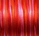 Satintråd 2mm rosa/röd/orange 3 meter