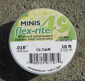Wire - Flex-rite49 0.45mm clear 3.05m