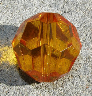 Acrylpärlor - Acrylpärla facett bärnsten 24mm