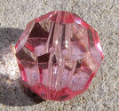 Acrylpärla facett rosa 24mm