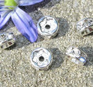 Rondeller med strass 6mm 5st