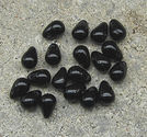 Glasdroppar 4x6mm svarta 100st