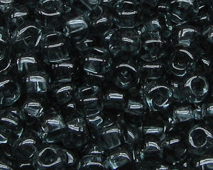 Tjeckiska glaspärlor - Seedbeads - Seedbeads tjeckiska 4mm mgrå transparenta