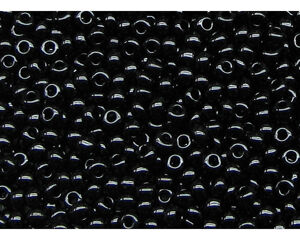 Tjeckiska glaspärlor - Seedbeads - Seedbeads tjeckiska 2mm svarta opaka