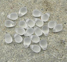 Glasdroppar 4x6mm frostade vita 100st