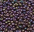 Seedbeads tjeckiska 4mm svart iris lila
