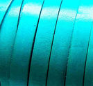 Läderrem platt 10mm havsgrön 20cm