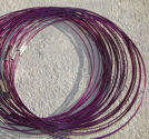 Halsband memory lila med magnetlås 3st