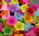 Acrylblommor 10x15mm mix 10st
