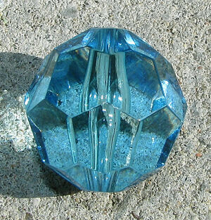 Acrylpärlor - Acrylpärla facett turkos 24mm